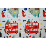 ⬜Habszivacs Kétoldalas Játszószőnyeg  150x200cm (London ès Cica minta)