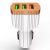 LDNIO Autós USB szivargyújtó töltő, 3xUSB csatlakozóval, Quick Charge 3.0, 5V/7A, fehér
