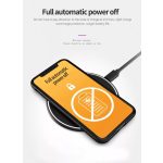 Vezeték nélküli töltő, 10W-os töltő pad, fekete