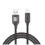 Adat-és töltőkábel DC09, MicroUSB/USB csatlakozó, hangra bekapcsoló villogó fénnyel, 2A gyors töltés,1 méter, fekete