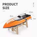 Toys Sky Távirányítós csónak, 2,4 GHz-es rádióvezérlésű versenyhajó, 1:36 arány, újratölthető akkumulátorral, 25km/h, 14 év feletti gyermekek számára, zöld