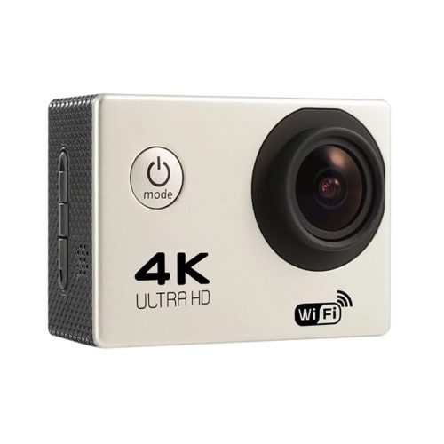 WiFi-s Akciókamera, F-60, 12MP sportkamera, FullHD video/60FPS, max.64GB TF Card, 30m-ig vízálló, A+ 170°, ezüst