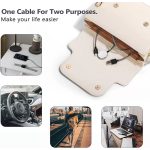 2 az 1-ben Lightning + Vezeték nélküli töltés, iPhone, iPad és Apple Watch töltőkábel, fehér-fekete