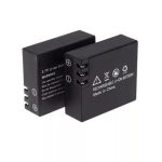 2 db Sportkamera Akkumulátor, 900mAh 3.7V, fekete