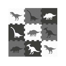   9 db-os, dínós habszivacs puzzle, játszószőnyeg és építőkocka 