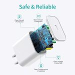 USB hálózati töltő adapter, 1xUSB-C kimenet, 18W, fehér