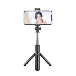   Bluetooth Szelfibot Tripod Funkcióval, 18.5cm-68cm, 10m távirányító hatótáv, fekete
