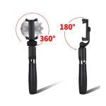 Bluetooth Szelfibot Tripod Funkcióval, 18.5cm-71cm, 10 méter távirányító hatótáv, fekete