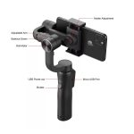 Gimbal S5B Okostelefon Képstabilizátor, 3 tengelyes, automatikus arckövetés, Bluetooth v5.0, újratölthető akkumulátor, fekete