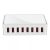 USB hálózati töltő, 8xUSB port, 40W gyorstöltés, fehér