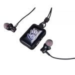 Bluetooth v5.0 Fülhallgató, beépített mikrofonnal, Világító Nyaklánc, AML-P10 MicroSD, kézfej mintás, fekete