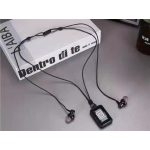 Bluetooth v5.0 Fülhallgató, beépített mikrofonnal, Világító Nyaklánc, AML-P10 MicroSD, kézfej mintás, fekete