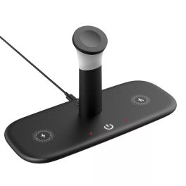   Vezeték nélküli töltő 4 az 1-ben, 15 W-os gyorstöltés, éjjel lámpával, 1xAppleWatch 1xAirPods 2xOkostelefon-nal kompatibilis