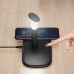 Vezeték nélküli töltő 4 az 1-ben, 15 W-os gyorstöltés, éjjel lámpával, 1xAppleWatch 1xAirPods 2xOkostelefon-nal kompatibilis