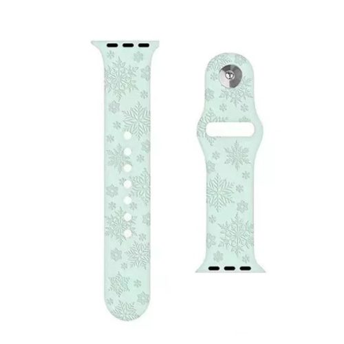 Szilikon óraszíj, Apple Watch kompatibilis, 38/40/41mm kijelzőjű okosórákkal, türkiz kék