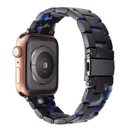 Apple Watch óraszíj, kompatibilis 38/40/41mm kijelzőjű okosórákkal, fekete/lila