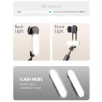 Gimbal Q09 Mobiltelefon Képstabilizátor, 1 tengelyes, vakuval, Bluetooth v4.0, újratölthető akkumulátor, fekete