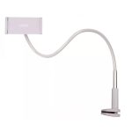 Flexibilis Telefon- és Tablettartó, asztalra/ágyra szerelhető, 6.5cm asztalszélességig, fehér