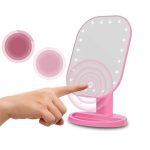 Professzionális LED-es Kozmetikai Tükör, sminkhez, érintő szenzoros, 20 LED izzóval, fehér keret