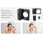 Telefon Stabilizátor, UURIG PH-10, Bluetooth távirányítós, 3 LED fény fokozat+ vakupapucs csatlakozó + 1/4" tripod csavarmenet, fekete