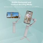 Gimbal F5 Okostelefon Képstabilizátor, 3 tengelyes, automatikus arckövetés, Bluetooth v5.0, újratölthető akkumulátor, szürke