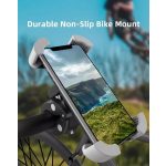 Kerékpár és Motorkerékpáros Mobiltelefontartó Y90, Kormányra rögzíthető, 360°-ban forgatható, csúszásgátló, fekete