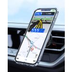 Autós Mágneses Mobiltelefontartó YF26, szellőzőrácsra helyezhető, 360°-ban forgatható, ezüst-fekete