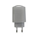 Univerzális hálózati töltő adapter KF-02, 2 port, 20W gyorstöltés, 1xUSB, 1xUSB-C, fehér