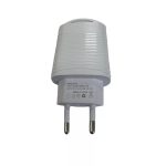 Univerzális hálózati töltő adapter KF-02, 2 port, 20W gyorstöltés, 1xUSB, 1xUSB-C, fehér