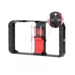 Telefon Stabilizátor Foglalat, UURIG VideoRig foglalat okostelefonokhoz, 3 vakupapucs csatlakozó + 4x1/4" tripod csavarmenet, fekete