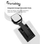 Hordozható mini LED lámpa, mobiltelefontartóval, fotó és videó készitéshez, fényerősség, színhőmérséklet állitható, fekete