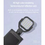 Hordozható mini LED lámpa, mobiltelefontartóval, fotó és videó készitéshez, fényerősség, színhőmérséklet állitható, fekete
