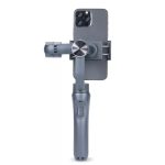 Gimbal F10 Okostelefon Képstabilizátor, 3 tengelyes, automatikus arckövetés, Bluetooth v5.0, újratölthető akkumulátor, fekete
