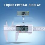 Digitális Tolómérő, 150mm-ig, LCD kijelzővel, karbonszálas, ezüstszín