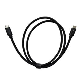   Adat és töltő kábel, USB-C/USB-C csatlakozó, 100W gyorstöltés, 10Gbps adat átvétel, 1 méter, fekete