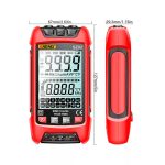 Intelligens digitális multiméter, 3” LCD kijelző, méri a DC/AC áramot, feszültséget, hőmérsékletet, diódát, ellenállást, frekvenciát tesztel, piros-fekete