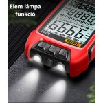 Intelligens digitális multiméter, 3” LCD kijelző, méri a DC/AC áramot, feszültséget, hőmérsékletet, diódát, ellenállást, frekvenciát tesztel, piros-fekete