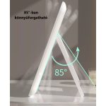 Professzionális LED-es Kozmetikai Tükör, sminkhez, állítható fényerő, támasztó láb, érintős szenzor, újratölthető akkumulátor, fehér