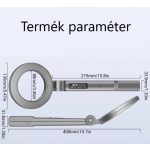 ANENG Hordozható fémkereső detektor, 180°-ban dönthető fej, LED+Beeper, 10cm hatótávolság, Szürke