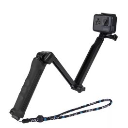   PULUZ Sportkamera Szelfibot, összecsukható kar, max.63cm, tripod állvány funkció, DJI/GoPro sportkamerához, fekete