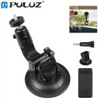 PULUZ Sportkamera Tapadókorongos Állvány/Tartó, GoPro/Ant/Coyote/DJI sport kamerákkal kompatibilis, mobiltelefon tartóval, fekete
