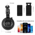 PULUZ Sportkamera Tapadókorongos Állvány/Tartó, GoPro/Ant/Coyote/DJI sport kamerákkal kompatibilis, mobiltelefon tartóval, fekete