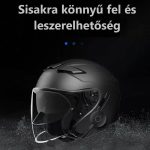 Motoros bukósisakba szerelhető Bluetooth headset és kihangosító, Bluetooth 5.2, fekete