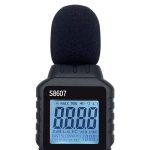 Digitális zajszintmérő, hordozható hangerősségmérő, LCD kijelző, 30 és 130dB közötti hang- és zaj mérés, fekete