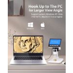 Hordozhatós elektronikus digitális mikroszkóp, 4,3" LCD kijelzővel, MicroSD/TF kártya támogatás, 50X-1000X nagyítással, fényerősség szabályzó, fehér