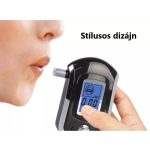 Professzionális Digitális Alkoholszonda, LCD Kijelzővel, gyors elemzés, érintésmentes, 0,01%-os BAC pontosság, ezüst-fekete
