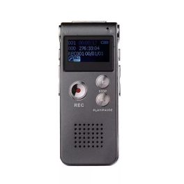   Digitális Diktafon, hangrögzítő, mp3/wma lejátszó, zajcsökkentés, 8 GB, fekete-ezüstszín