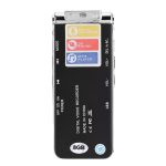 Digitális Diktafon, hangrögzítő, mp3/wma lejátszó, zajcsökkentés, 8 GB, fekete-ezüstszín