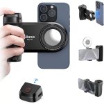 Ulanzi® Telefon Stabilizátor, MagSafe funcióval, Bluetooth távirányítós, vakupapucs csatlakozó + 1/4" tripod csavarmenet, fekete