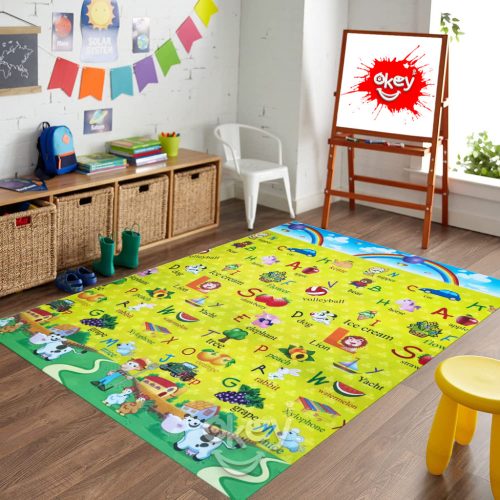 Kétoldalas Játszószőnyeg 150x200 cm (kerti party és farm minta)